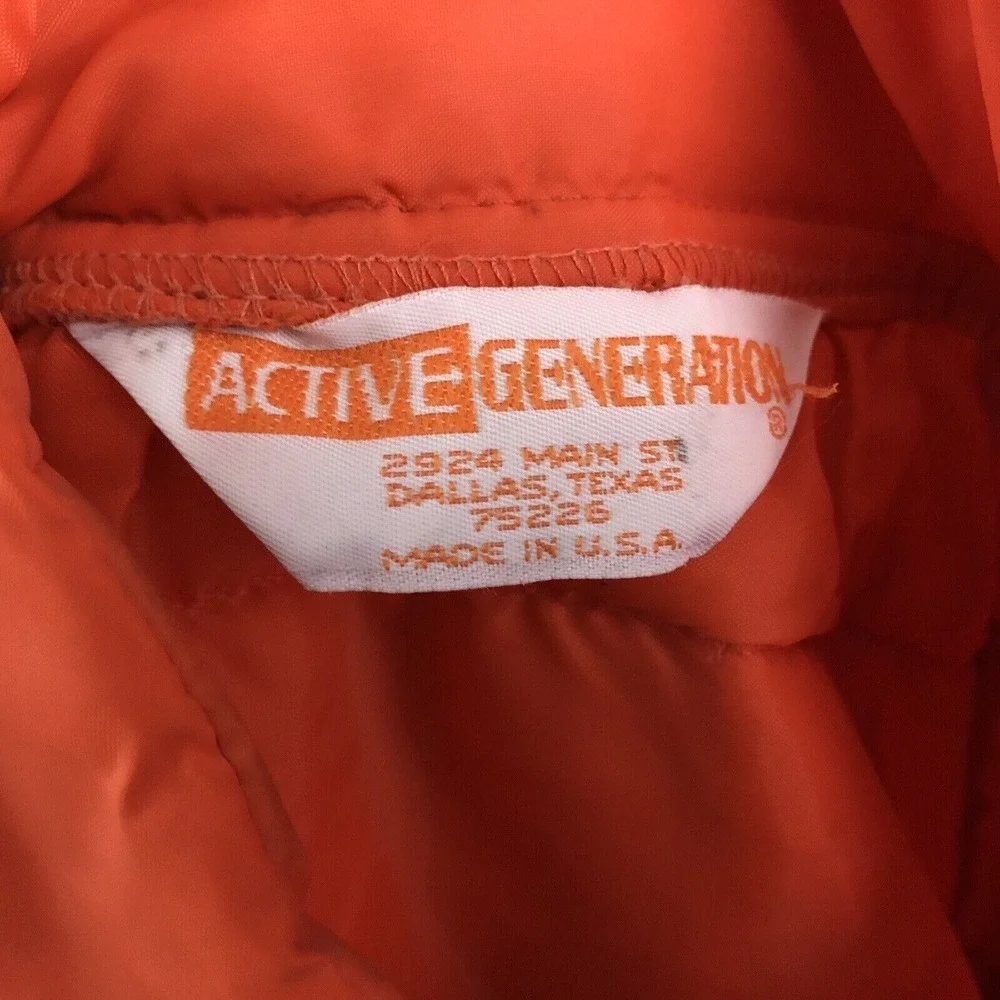 Fram Autolite VTG 70s Employee Uniform Puffer‎ Coat Large Mechanic's Jacket